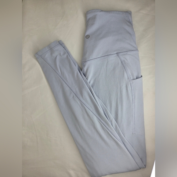lululemon athletica Pants - Lululemon Size 4 Stylish Light Blue Leggings with Pocket - Full Leg